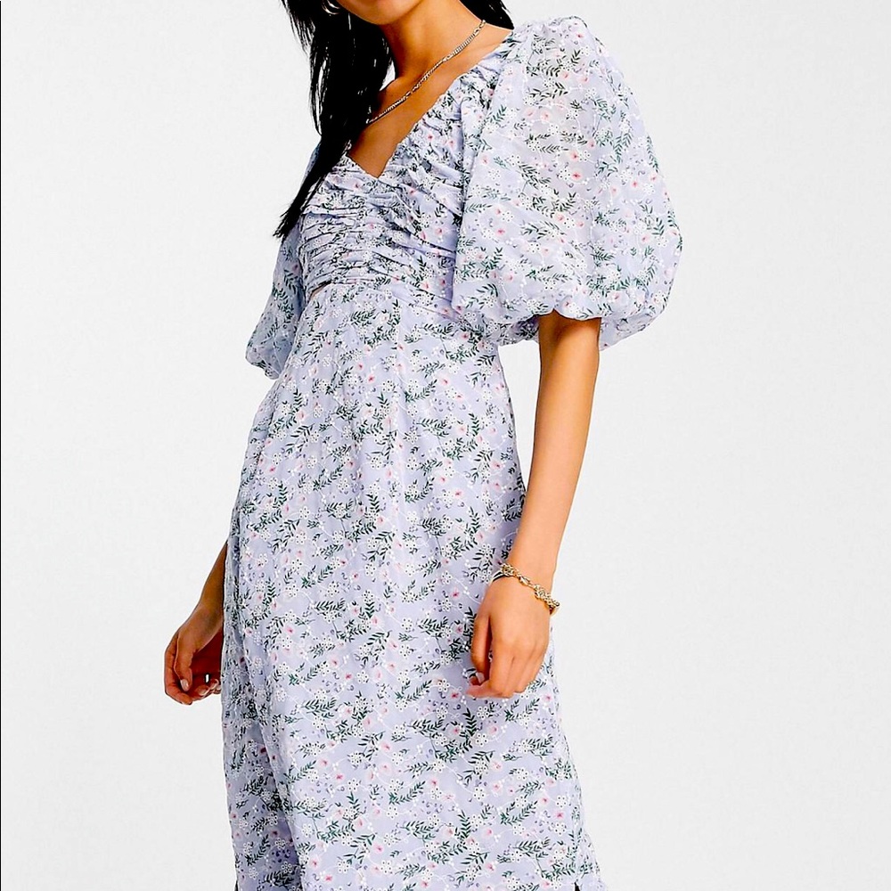 ASOS Premium Broderie Cut Outside Maxi Dress - Size 10